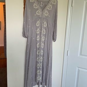 Free people embroidered maxi dress